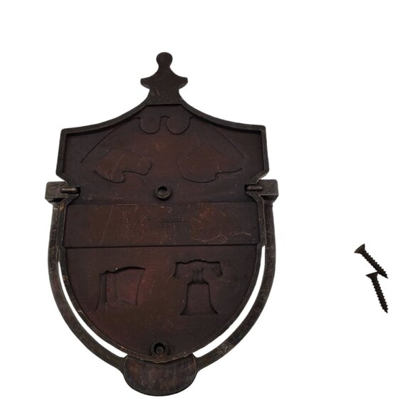 Heritage Door Knocker Plaque Colonial Eagle Liberty Bell Flag Bicentennial - Picture 4 of 8